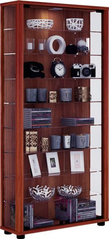 VCM Glasvitrine Lumo Maxi in Braun mit ESG-Sicherheitsglas, H x B x T: 113 x 59 x 18 cm - Bild 2