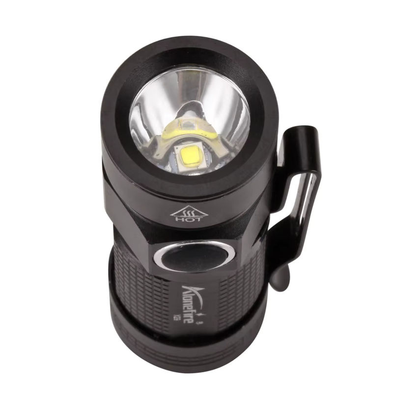 Alonefire X29 Mini-LED-Taschenlampe in Schwarz für Angeln und Wandern mit CR123A Batterie - Bild 5