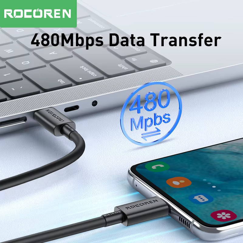 Rocoren USB C auf USB C Kabel 240 W PD3.1 Schnellladegerät und Datenkabel in Schwarz - Bild 4