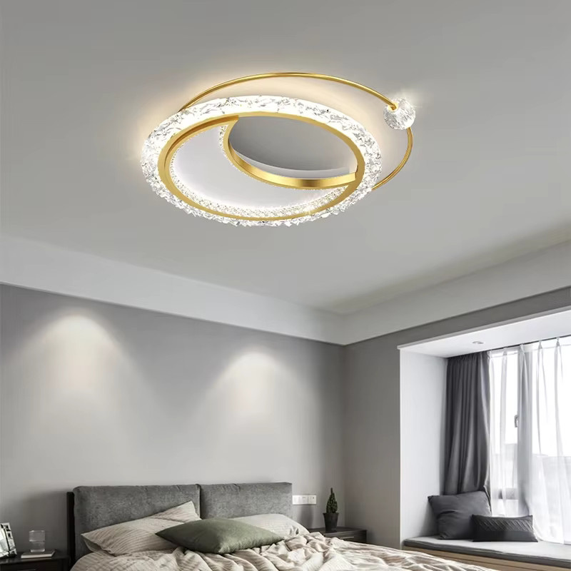 ABCZ LED Deckenleuchte in Gold mit integriertem LED-Licht im modernen Nordic-Design für Schlafzimmer und Kinderzimmer - Bild 1
