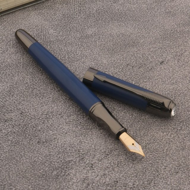 Chouxiongluwei Luxus-Füllfederhalter aus Metall in Gun Grey mit blauer Tinte - Bild 1