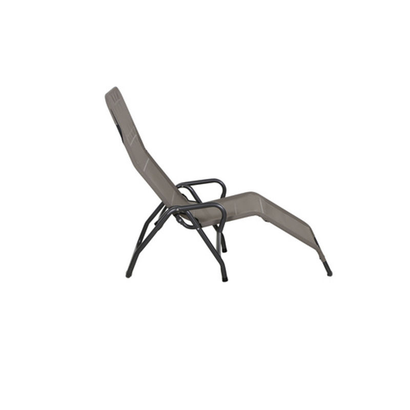 Siena Garden Kippliege Bito in Anthrazit und Braun aus Stahlrohr mit Textilene, B/T/H: 72 x 139 x 118 cm - Bild 2