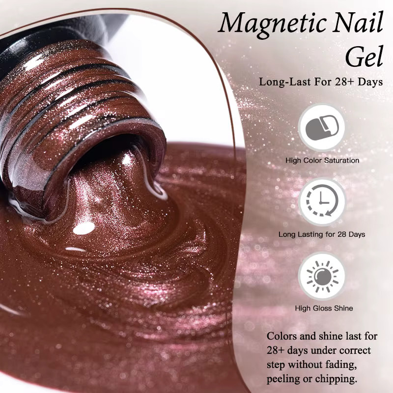 MEET ACROSS Jelly Moonlight Cat Magnetischer Gel-Nagellack, Glänzend - Bild 6
