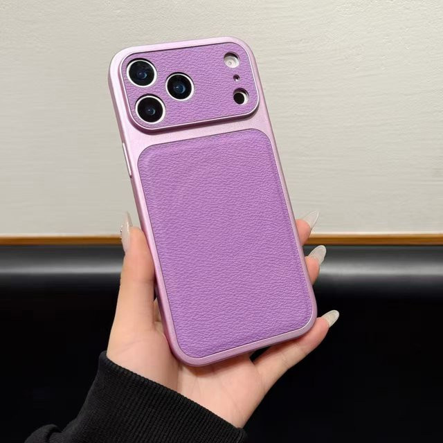Apple MagSafe Handyhülle aus mattem PU-Leder für iPhone 17 16 15 14 13 Pro Max in Blau - Bild 1