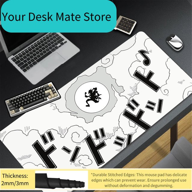 Bandai Mauspad in Weiß, rutschfeste Laptop-Schreibtischunterlage für E-Sport und Büro - Bild 1