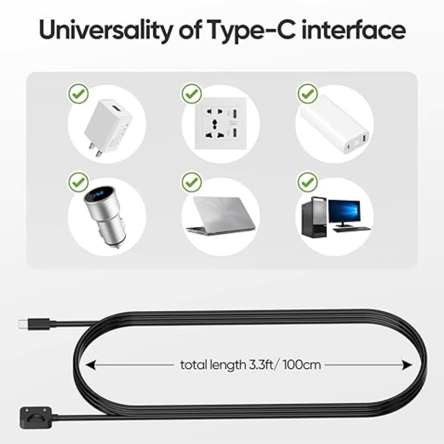 Samsung USB-C Ersatzladegerät für Galaxy Fit3 SM-R390 in Schwarz - Bild 3