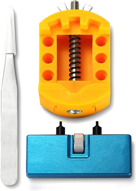 TOMTOP JMS Werkzeugsatz zum Ersetzen der Uhrenbatterie, Metall, Gelb - Bild 1