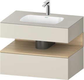 Duravit Einbauwaschtisch-Möbel-Set Qatego in Beige, B/T/H: 80 x 55 x 60 cm - Bild 1