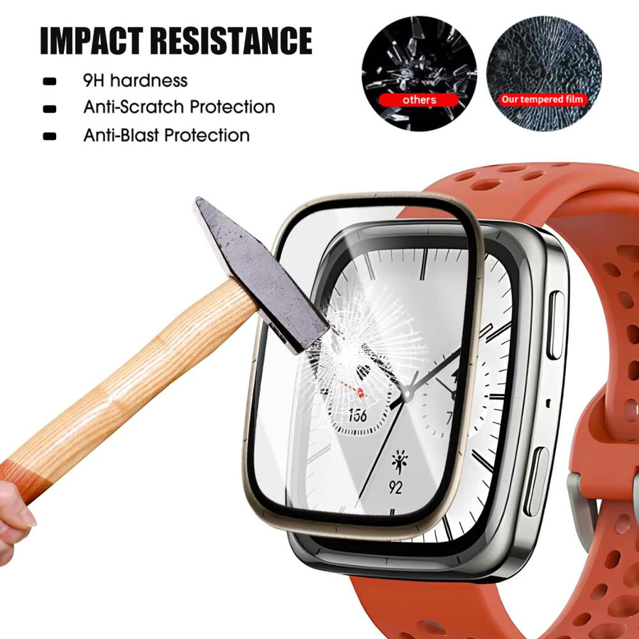 Displayschutzfolie Amazfit Active 2, gehärtetes Glas, quadratisch, transparent - Bild 6