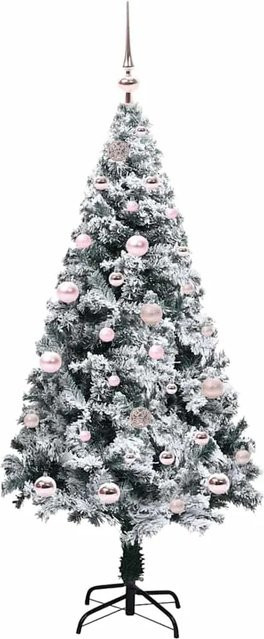 vidaXL Künstlicher Weihnachtsbaum mit 150 LEDs in Grün, Höhe: 150 cm - Bild 1