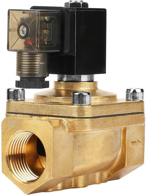 Elektromagnetisches Wassersolenoidventil G1 aus Messing in Gold, 1 Stück - Bild 1