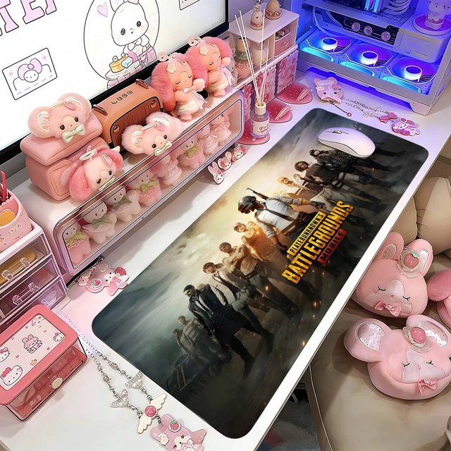 P-PUBG Gaming Mauspad Sakura Anime Design, Multicolour - Bild 1