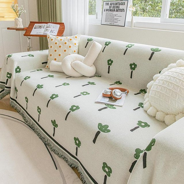 Super Six Chenille Sofaüberwurf mit floralem Muster, Universal Sofa-Schutzbezug für alle Jahreszeiten, Breite: 180 cm, Tiefe: 130 cm - Bild 1