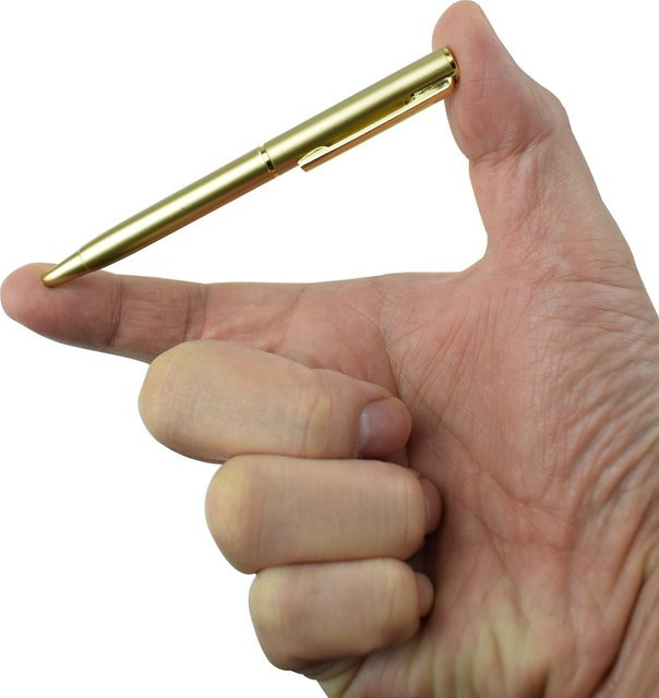 Joy Corner Kugelschreiber aus Kunststoff und Metall mit Gold-Akzenten und Drehmechanismus für Büro und Schule - Bild 1