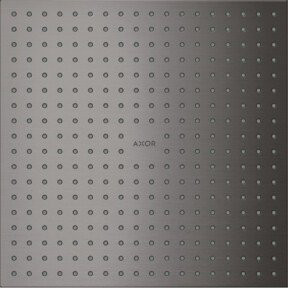 Hansgrohe Axor Kopfbrause Rain Overhead in Brushed Steel, B/B/H: 30 x 30 x 3 cm, Schwarz/Silber - Bild 1