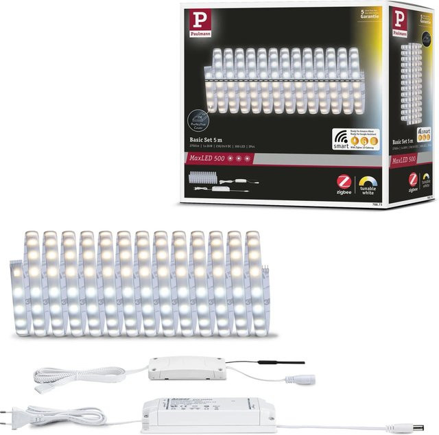 Paulmann MaxLED 500 LED Strip Tunable White Smart Home Zigbee Basis-Set mit 5 m Länge und weißer Farbe - Bild 2