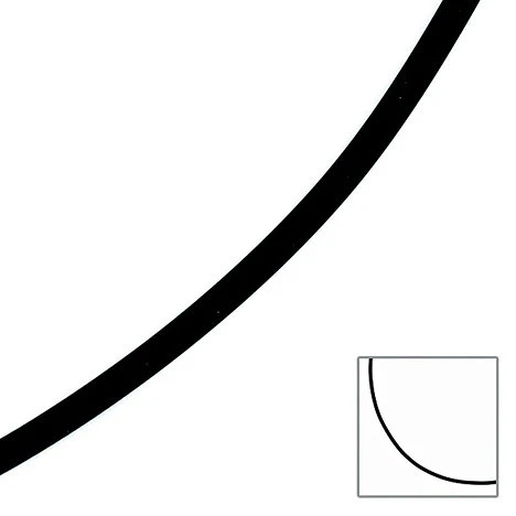 Colfem Halskette Kautschuk, 333 Gelbgold, schwarz, 45 cm, Unisex - Bild 1