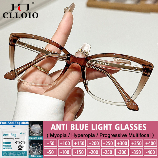 CLLOIO Korrektionsbrille Schmetterlingsrahmen, Damen, Vollrand, Kunststoff - Bild 1