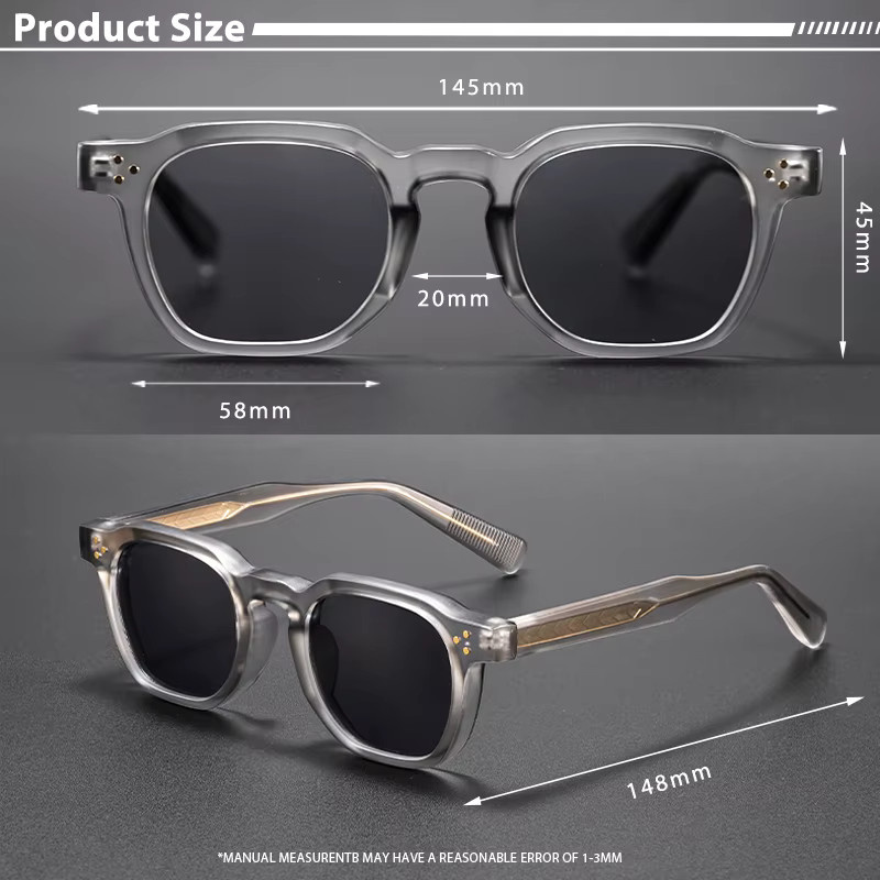 CATERSIDE Sonnenbrille, quadratisch, Vollrand, Kunststoff, transparent, Unisex - Bild 5