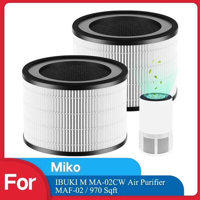 MAF-02 Filterersatz für Miko IBUKI Luftreiniger, 3-in-1 H13 HEPA-Filter, Farbe: Weiß - Bild 1