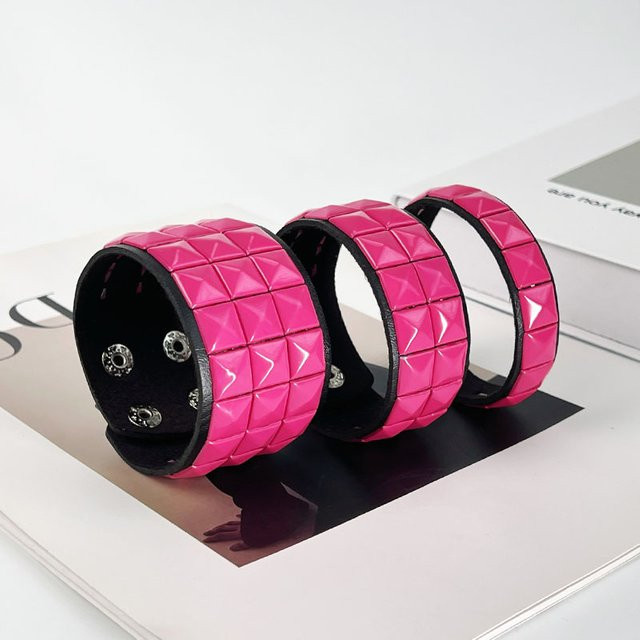 Abay Armband, Leder, Hot Pink, Damen - Bild 1