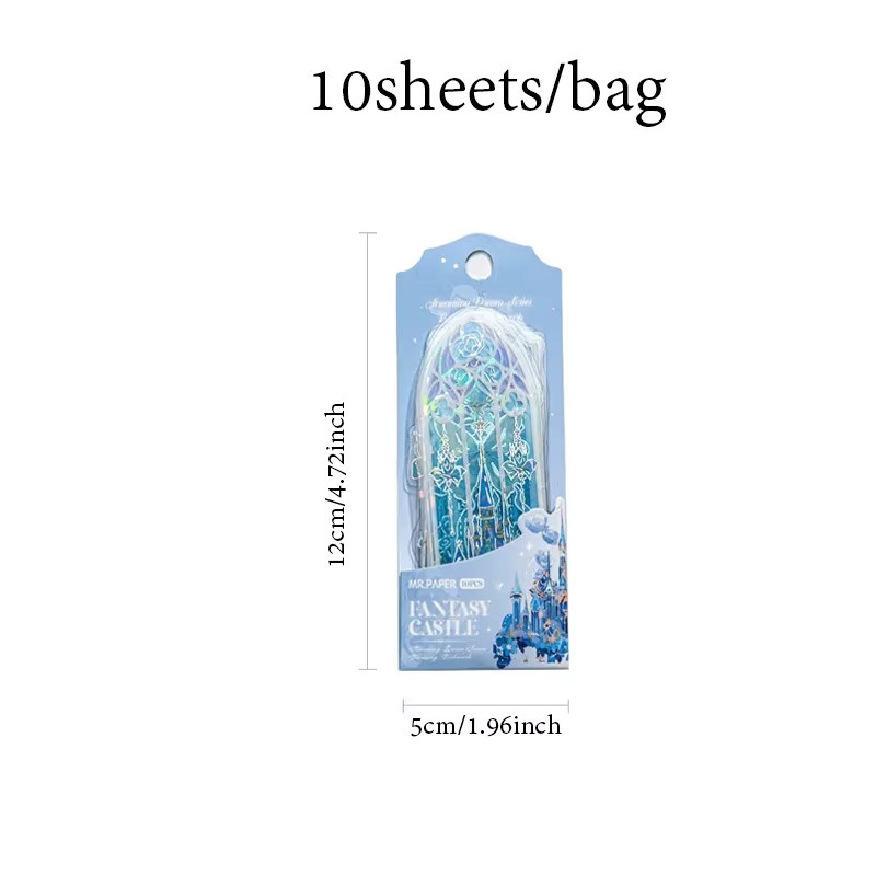 10er Packung Muschel-Lesezeichen aus PVC in 4 verschiedenen Designs für Studenten und Erwachsene - Bild 1