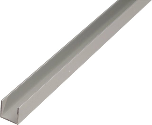 GAH Alberts U-Profil aus Aluminium, silber, B/T/H: 18 x 20 x 2000 mm - Bild 1