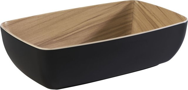 APS GN 1/4 Schale FRIDA aus Melamin, rechteckig, beige/schwarz, L: 26,5 cm, B: 16,2 cm, H: 7,5 cm - Bild 1
