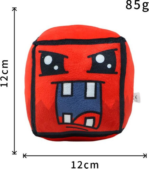 Bliboli Geometry Dash Geometrie Sprint Plüsch Spielzeug, Rot - Bild 1