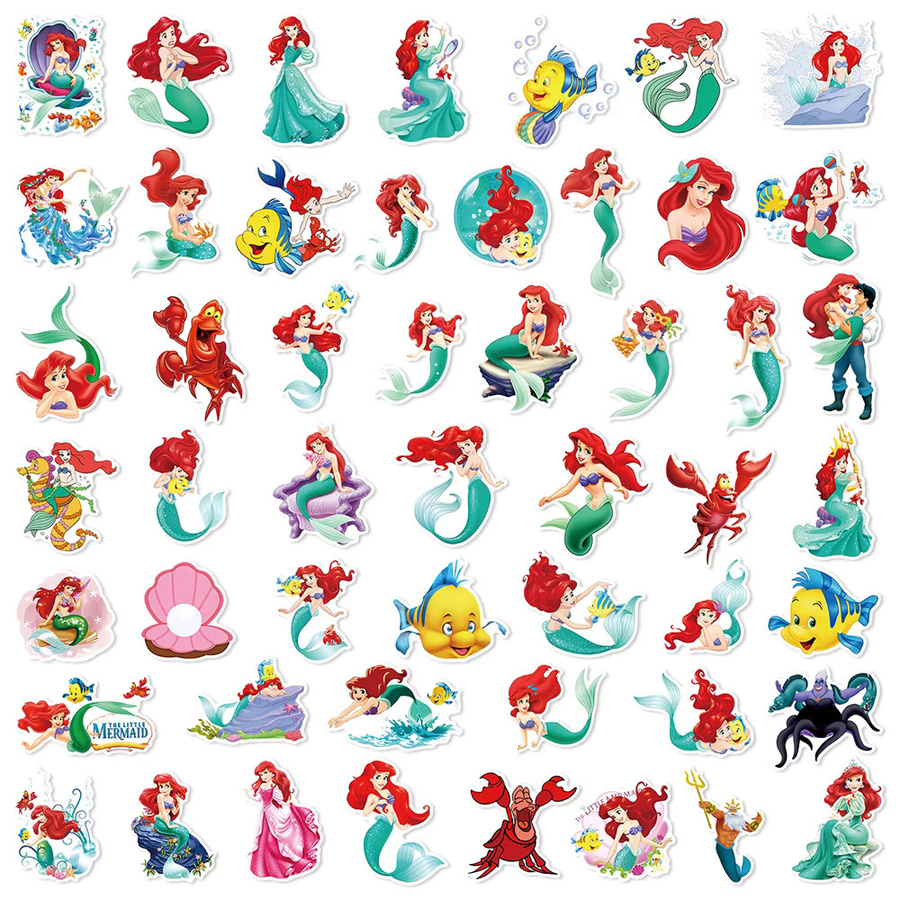 Disney Meerjungfrau Aufkleber, Sticker, 10 Stück, multicolor - Bild 3
