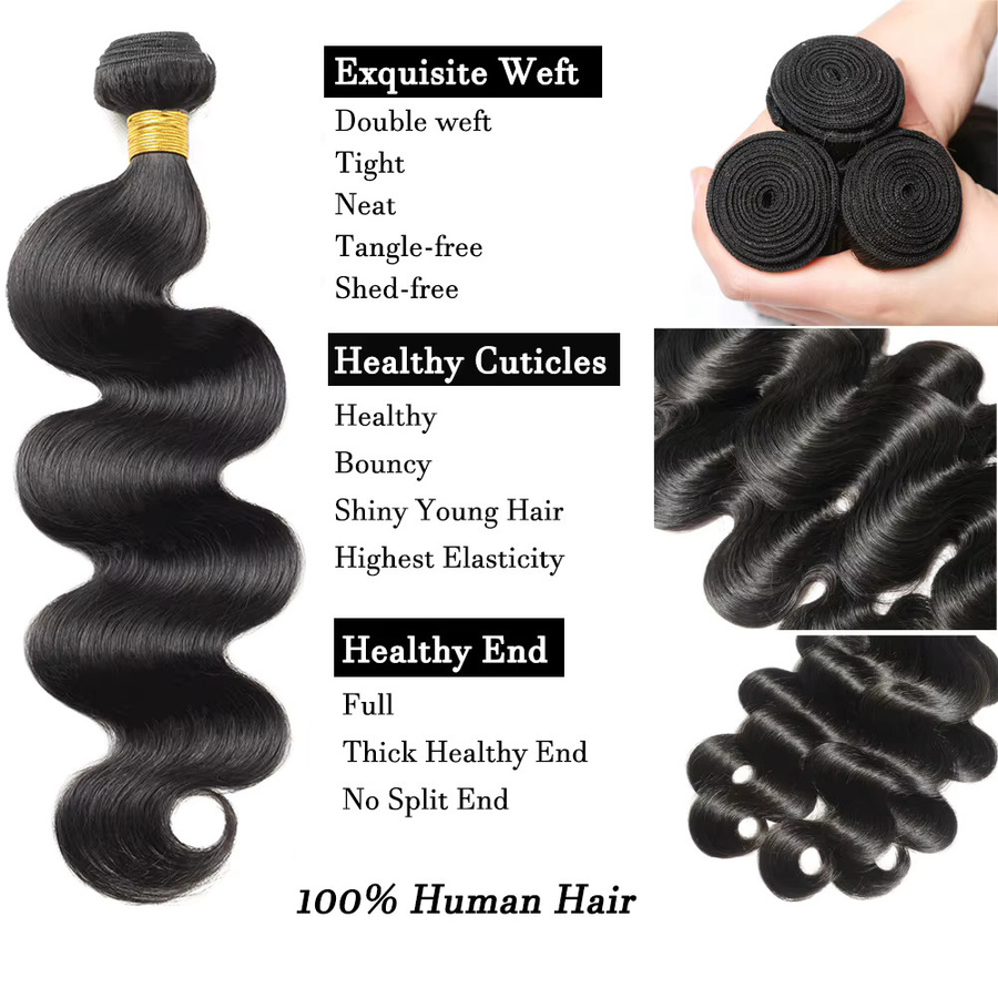 Newmi Haar Extensions Body Wave Bundles, Damen - Bild 2