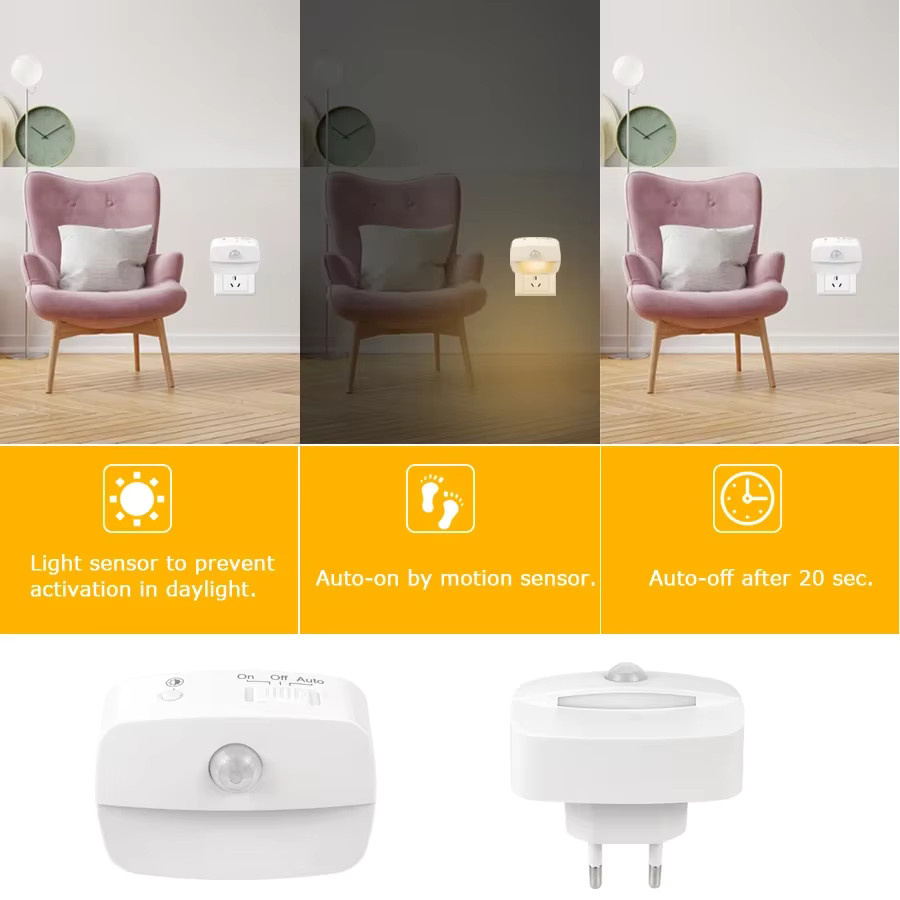 GGBEE LED-Nachtlicht mit Bewegungssensor in Weiß für Schlafzimmer und Flur - Bild 2