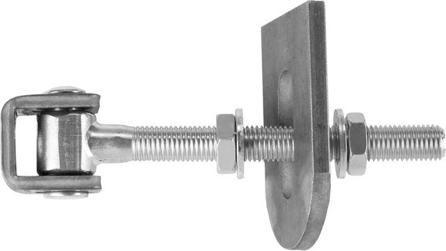 SO-TECH Verstellbares Torscharnier mit U-förmiger Anschweißlasche aus Stahl in Silber und Schwarz, M16 x 185 mm - Bild 1