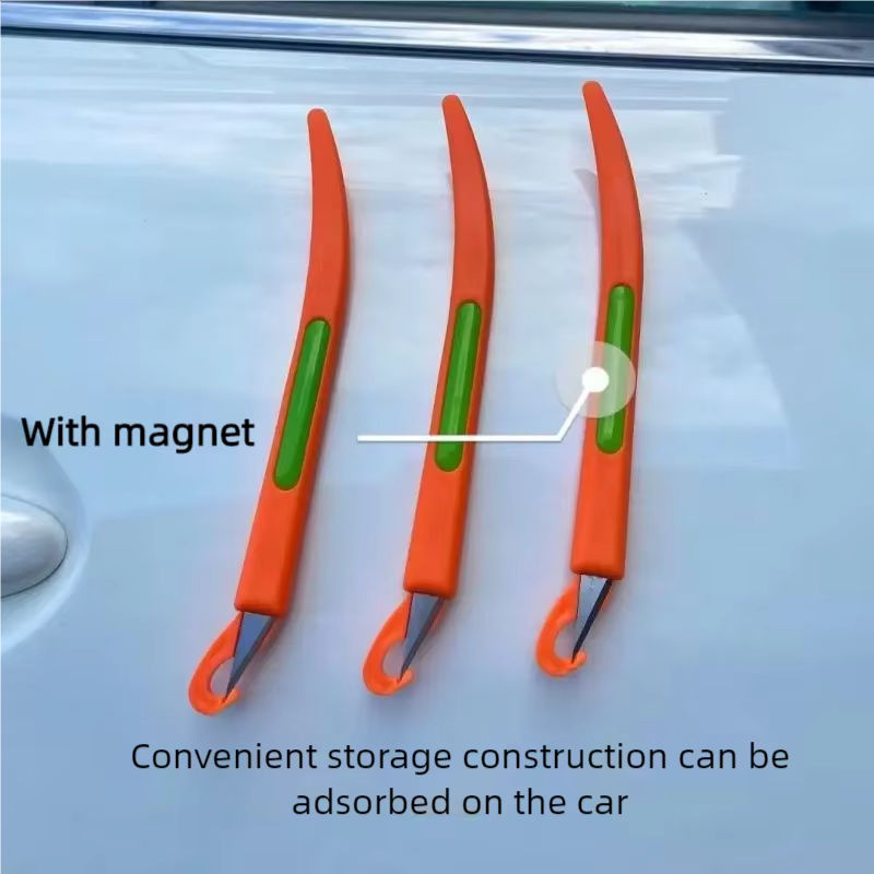 Magnetischer Vinyl Cutter Schutzgriff mit Utility-Messer für Carbonfaser-Folie und Auto-Wrap in Schwarz-Orange - Bild 2