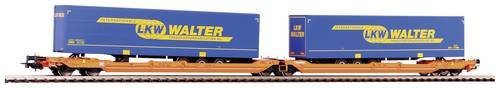 PIKO H0 Modellbau Set Taschenwagen T3000e Wascosa mit 2 Walter Trailern - Bild 1