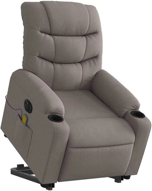 VIDAXL Elektrischer Massagesessel mit Aufstehhilfe in Taupe aus Stoff - Bild 1