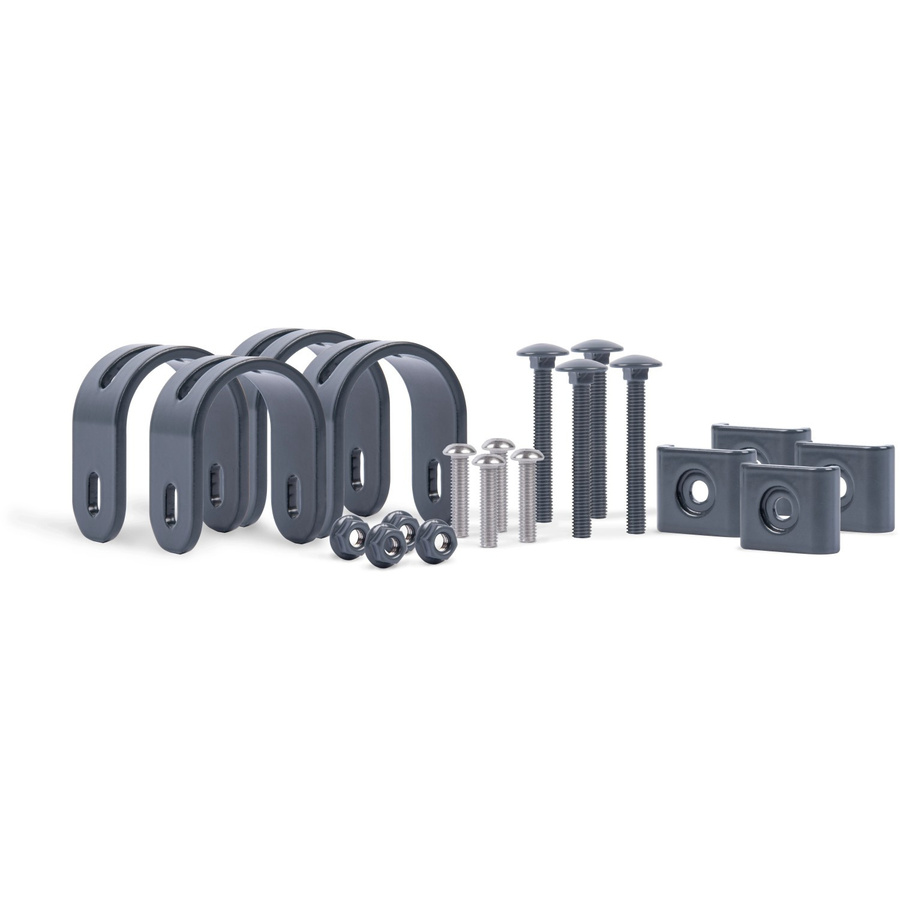 Chaussee Zaunfeldhalter-Set aus Aluminium in Anthrazit - Bild 2