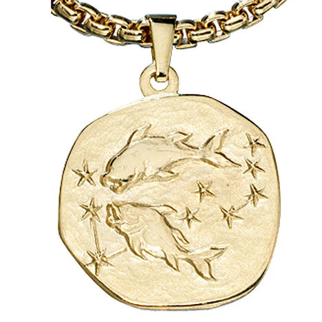 Colfem Anhänger Sternzeichen Fische, 333 Gelbgold, Unisex - Bild 1