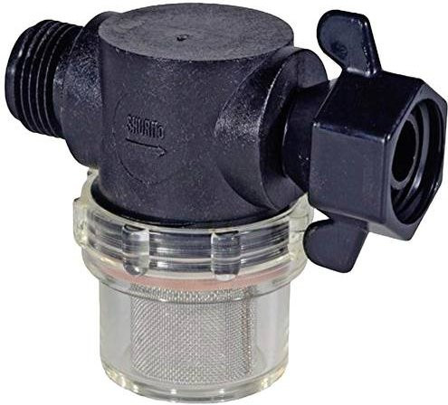SHURflo 255-215 Twist on Strainer Typ C Wasser-Feinfilter mit Flügelmutter, Durchmesser: 12,7 mm, Edelstahl und Kunststoff, transparent/schwarz - Bild 1