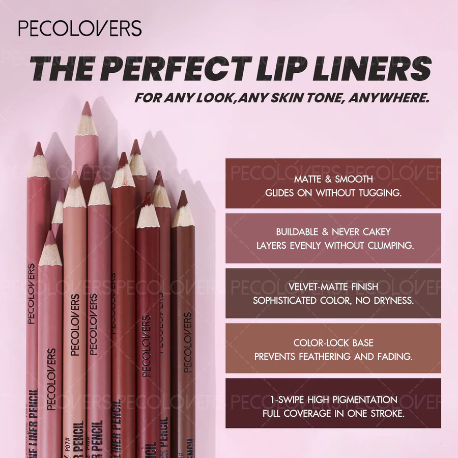 PECOLOVERS Lipliner-Stift, matt, Rotbrauntöne, Unisex - Bild 3