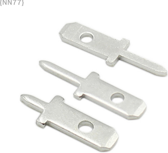 50 Stück PCB-Lötanschlussschuhe in Silber, 2,8 mm Rastermaß, 0,8 mm dicke Einzelbein-Federeinsätze als Steckverbinder für Leiterplatten - Bild 1