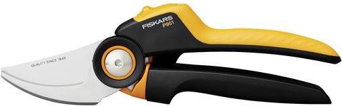 Fiskars X-series P961 Bypass-Gartenschere mit Rollgriff in Schwarz und Orange - Bild 1