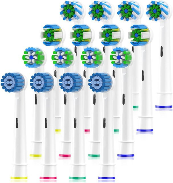 Braun Oral B Ersatz-Zahnbürstenköpfe, 8–16 Stück, kompatibel mit Vitality - Bild 1