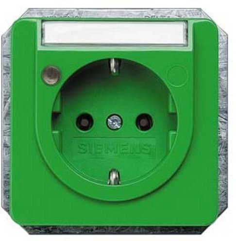 Siemens Schalterprogramm Delta Steckdose in Grün 5UB1474 - Bild 1