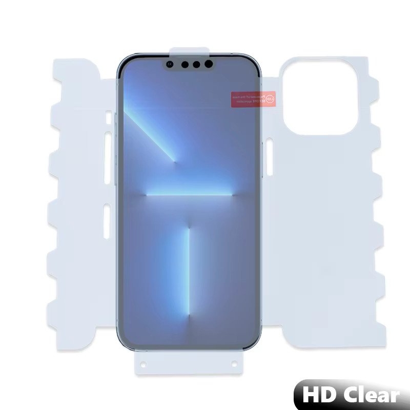 2 Stück matte Hydrogel Displayschutzfolie für iPhone 16 Pro Max 15 Pro Max 14 Pro Max 13 12 11 Mini in Transparent HD - Bild 1