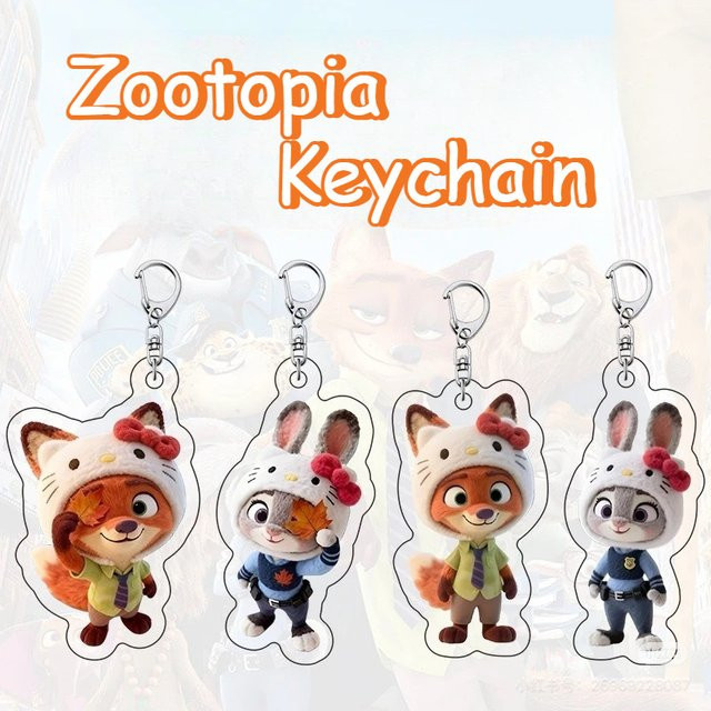 Disney Zootopia Animation Schlüsselanhänger, Judy Nick, Acryl-Schlüsselanhänger - Bild 1