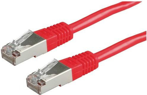Value RJ45 Patchkabel CAT 6 S/FTP Ethernet LAN Rot, Länge: 1,00 m - Bild 1