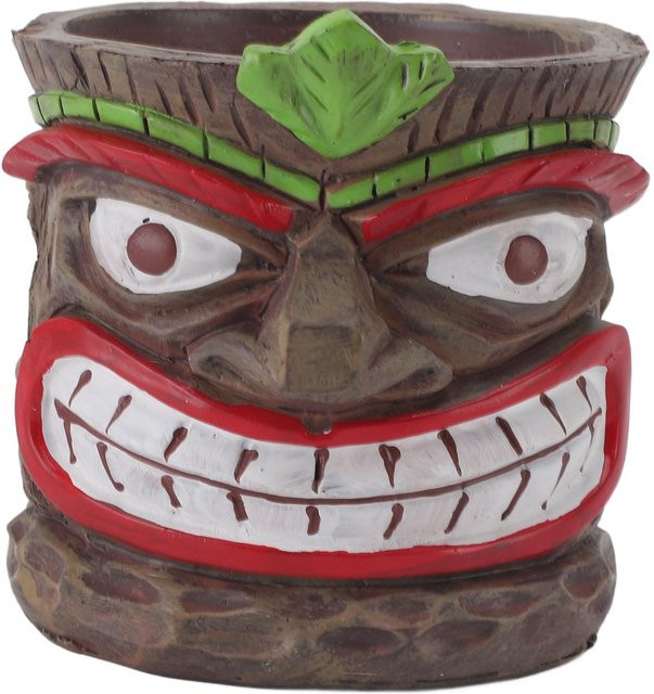 GoolRC Totem Skulptur Pflanztopf aus Harz in Schwarz und Bunt für Innen und Außen - Bild 1