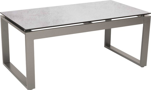 Stern Beistelltisch Allround aus Aluminium in Graphit mit Silverstar 2.0 Tischplatte in Zement hell Dekor - Bild 1