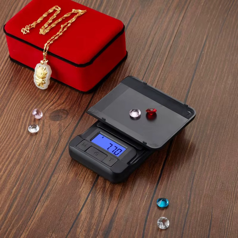 Digitale Küchenwaage von tehaoen in Schwarz mit LCD-Display und hochpräziser Messfunktion für Lebensmittel und Schmuck - Bild 3